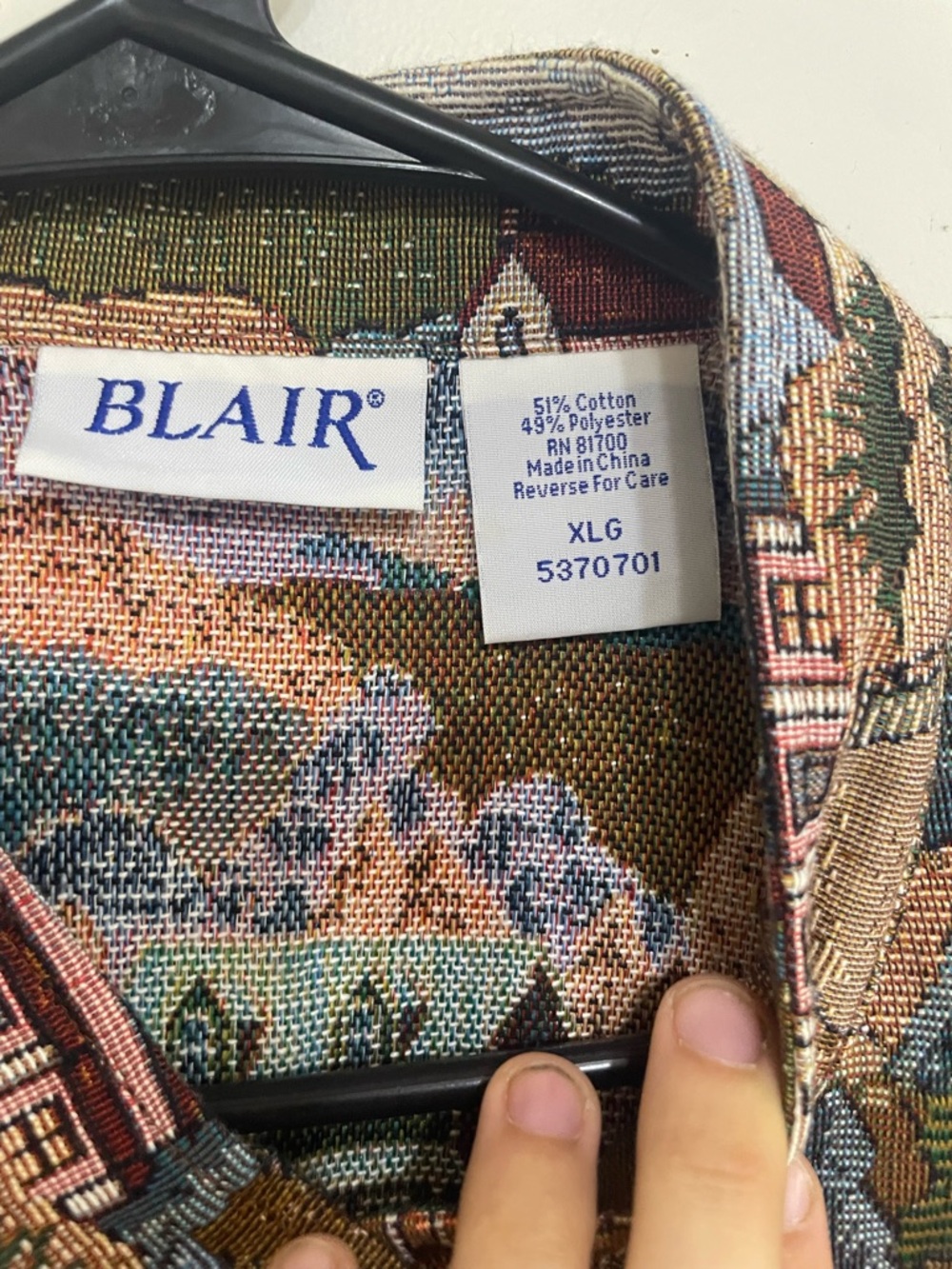 Vintage Blair tapestry Nautical vest XL lighthouse - Picture 3 of 8